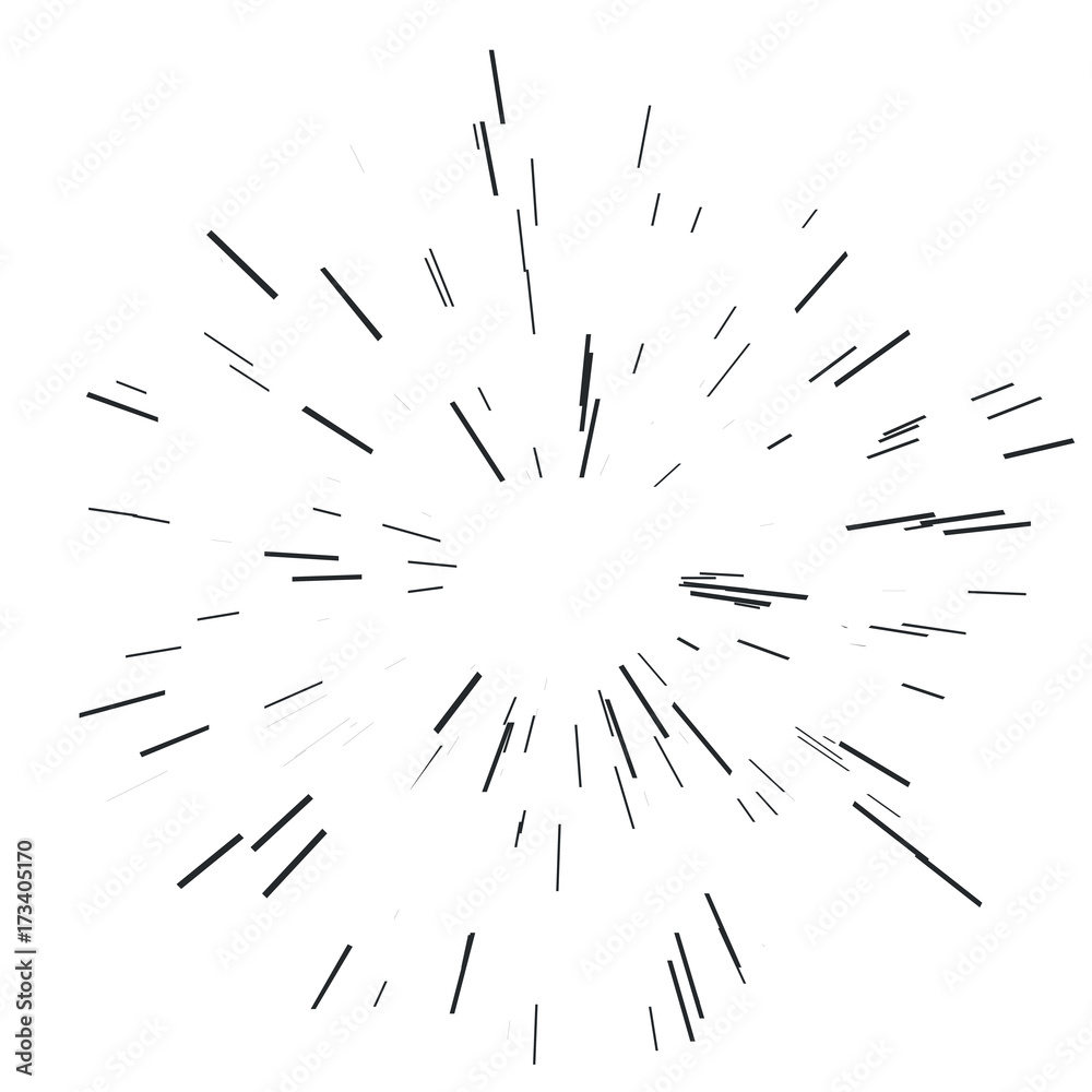 Sun burst, star burst sunshine. Radiating from the center of thin beams, lines. Vector illustration. Sun burst, star burst sunshine. Radiating from the center of thin beams, lines. Vector illustration.