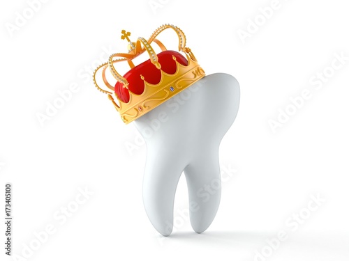 Tooth with crown