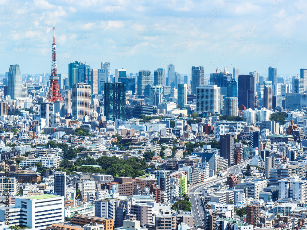 Fototapeta premium 東京 青空と都市風景