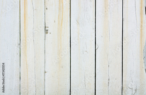 Wooden texture of white and yellow. Background of old painted boards. Retro and vintage.