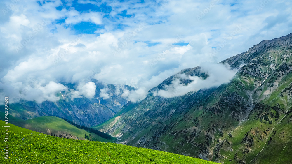 Beautiful mountain landscape of Sonamarg, Jammu and Kashmir state, India