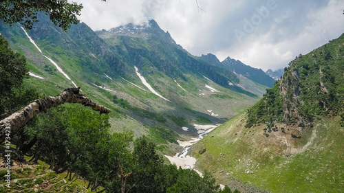 Beautiful mountain landscape of Sonamarg, Jammu and Kashmir state, India