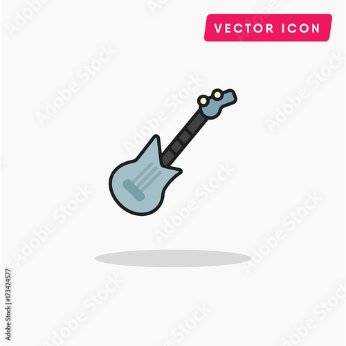 Electro guitar vector icon