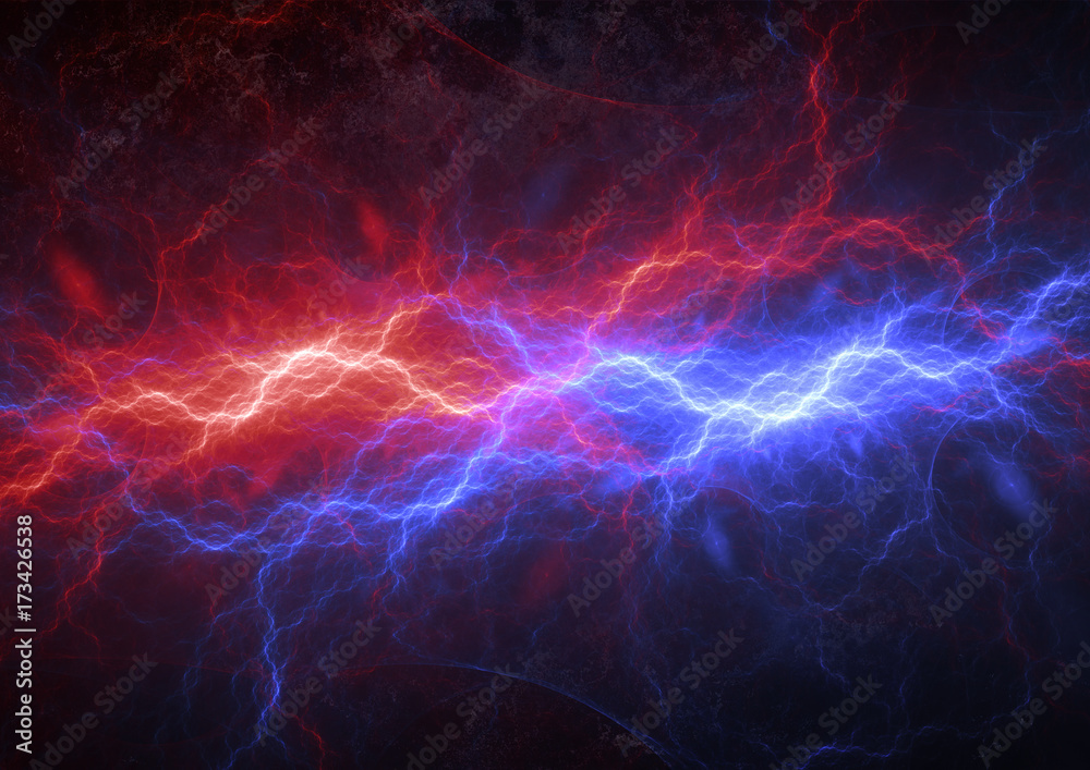 Fire and ice lightning, plasma energy background