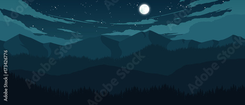 mountains and hills landscape
