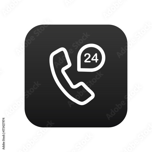 24 hour call center vector icon