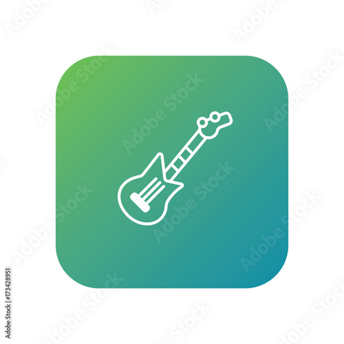 Electro guitar vector icon