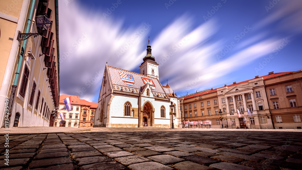 Obraz premium St. Mark's church Zagreb - Croatia