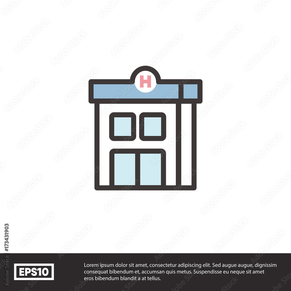 Hospital vector icon Hospital vector icon