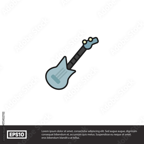 Electro guitar vector icon