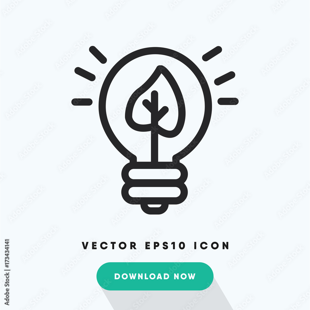 Ecology energy flower green nature plant power tree icon