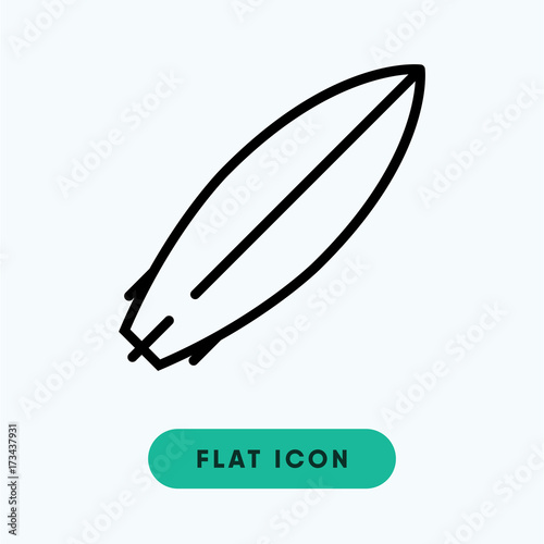 Surfboard vector icon