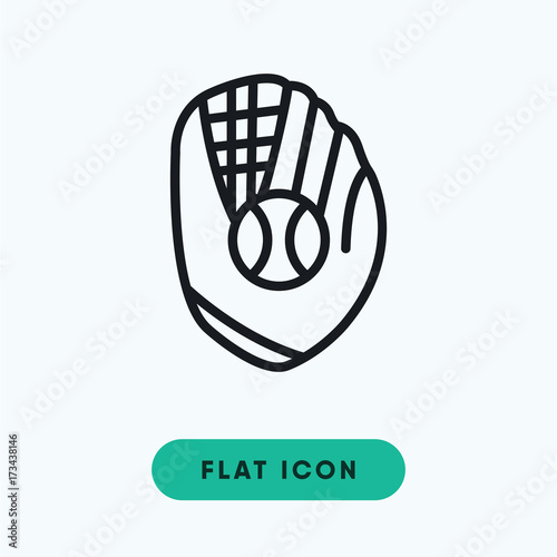 Baseball glove vector icon