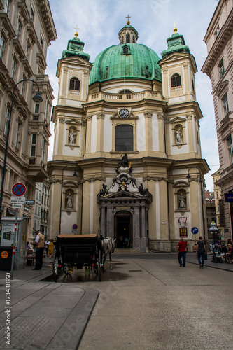 Architecture buildings and historical streets in Vienna center, Austria, Europe