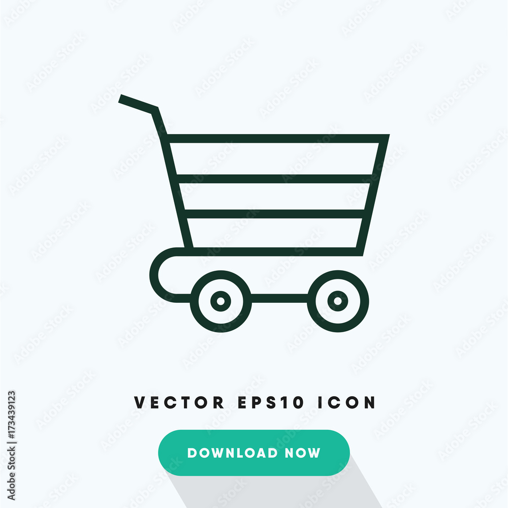Shopping cart vector icon Shopping cart vector icon