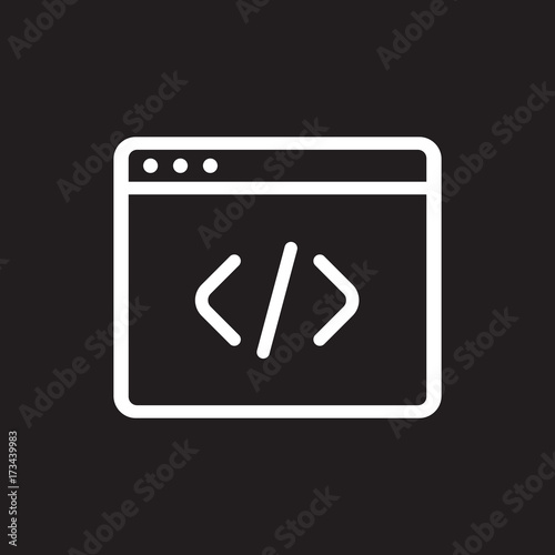Code editor vector icon