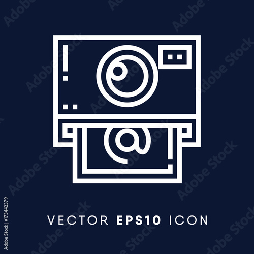 Photo camera icon, media symbol. Modern, simple flat vector illustration for web site or mobile app