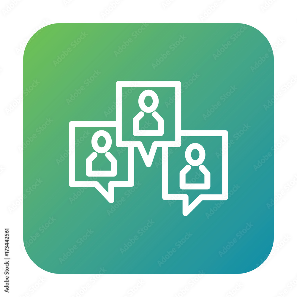 People talking icon, conversation symbol. Modern, simple flat vector illustration for web site or mobile app People talking icon, conversation symbol. Modern, simple flat vector illustration for web site or mobile app