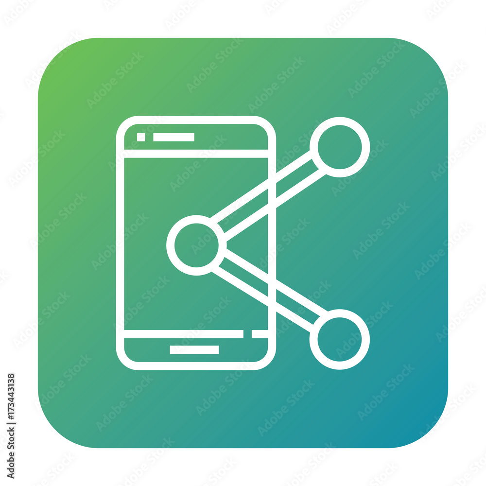 Smartphone link icon, phone browser smartphone symbol. Modern, simple flat vector illustration for web site or mobile app Smartphone link icon, phone browser smartphone symbol. Modern, simple flat vector illustration for web site or mobile app