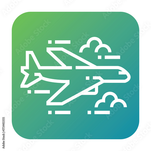 Passenger plane icon  fly symbol. Modern  simple flat vector illustration for web site or mobile app