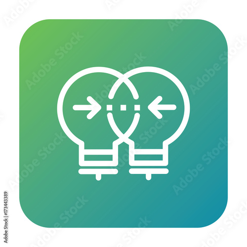 Opinion debate icon, idea symbol. Modern, simple flat vector illustration for web site or mobile app
