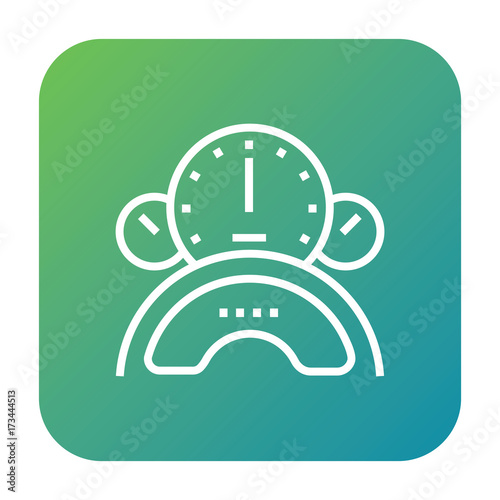 Speedometer icon, steering wheel symbol. Modern, simple flat vector illustration for web site or mobile app