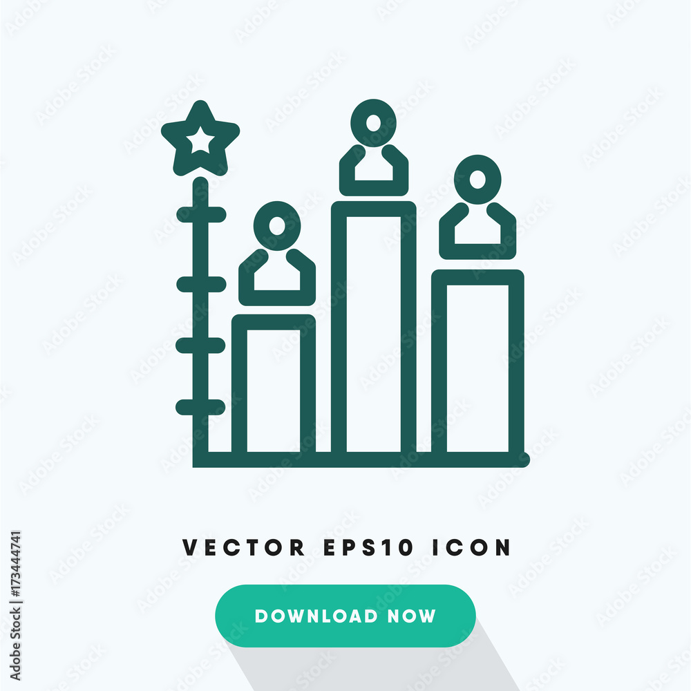 Podium icon, business symbol. Modern, simple flat vector illustration for web site or mobile app