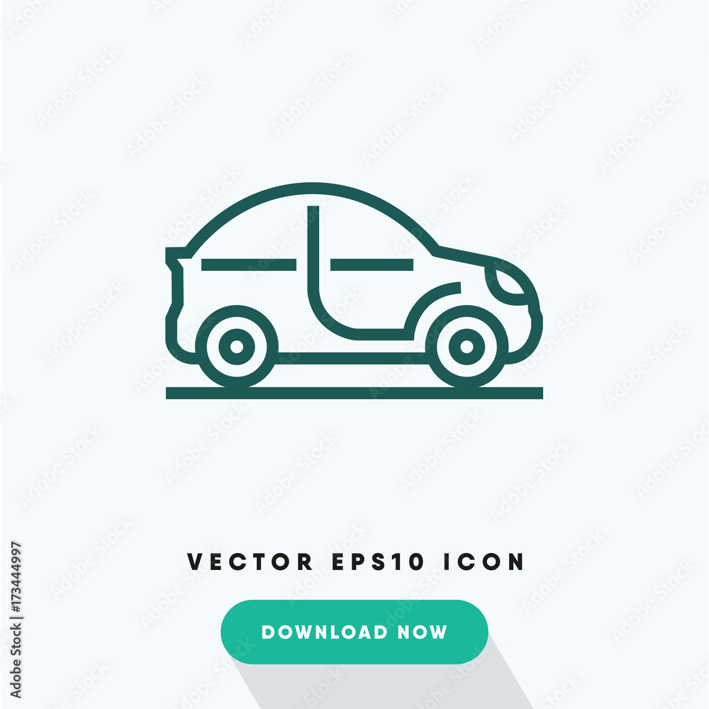 Car icon, transport symbol. Modern, simple flat vector illustration for web site or mobile app