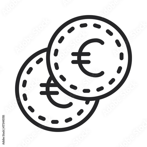 Euro cent vector icon