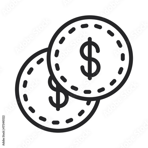 Dollar cent vector icon