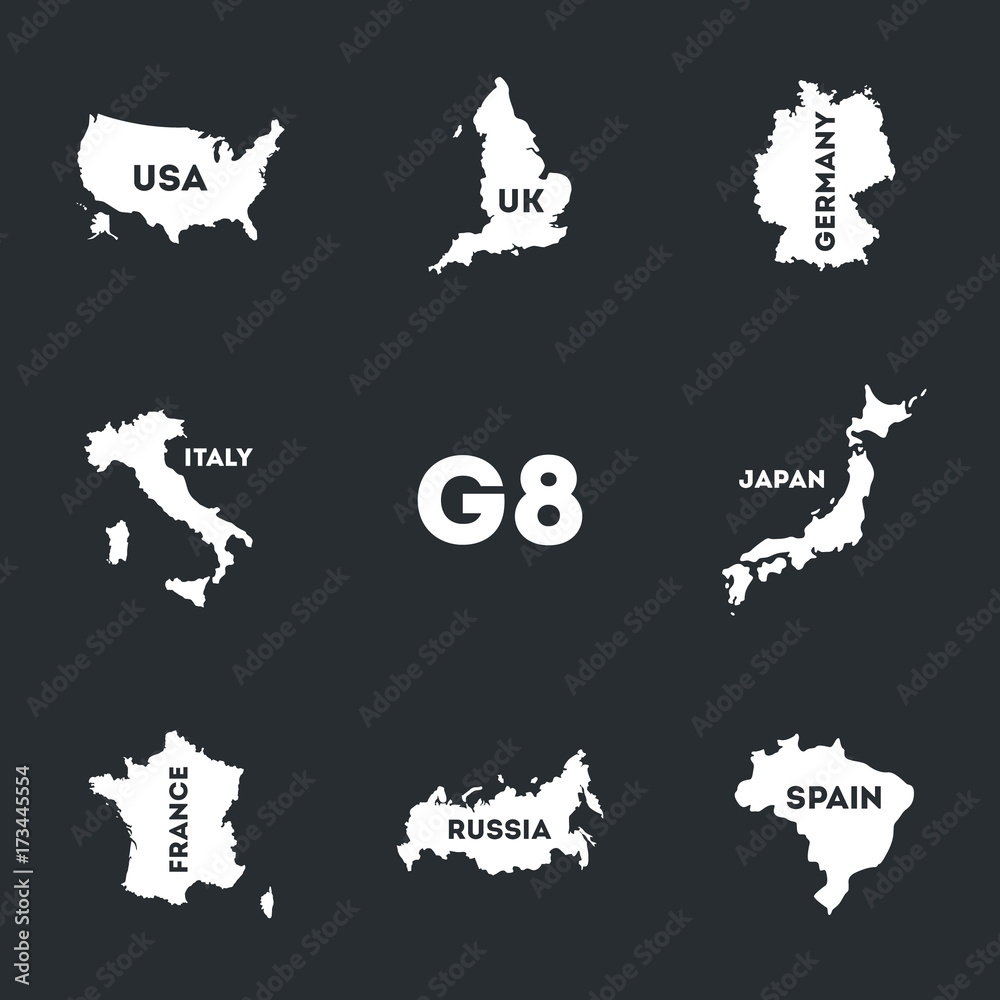 Vector Set of G8 Icons.