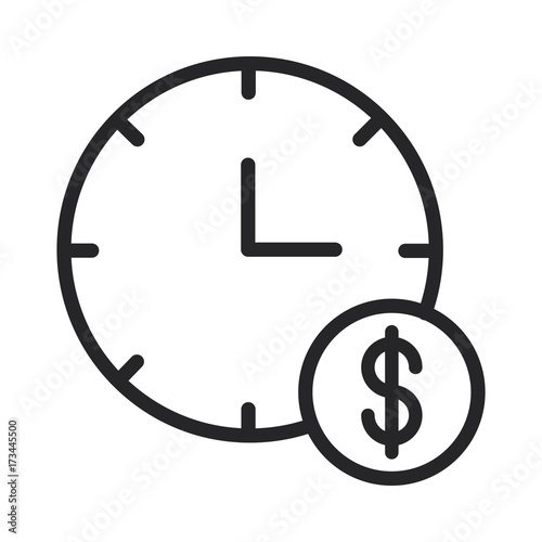 Money time vector icon