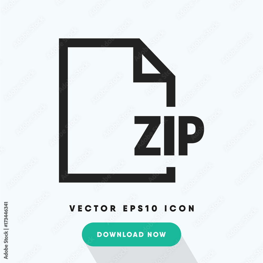 Obraz premium Zip file vector icon
