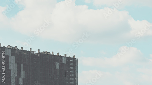 Exterior office building with sky and cloud