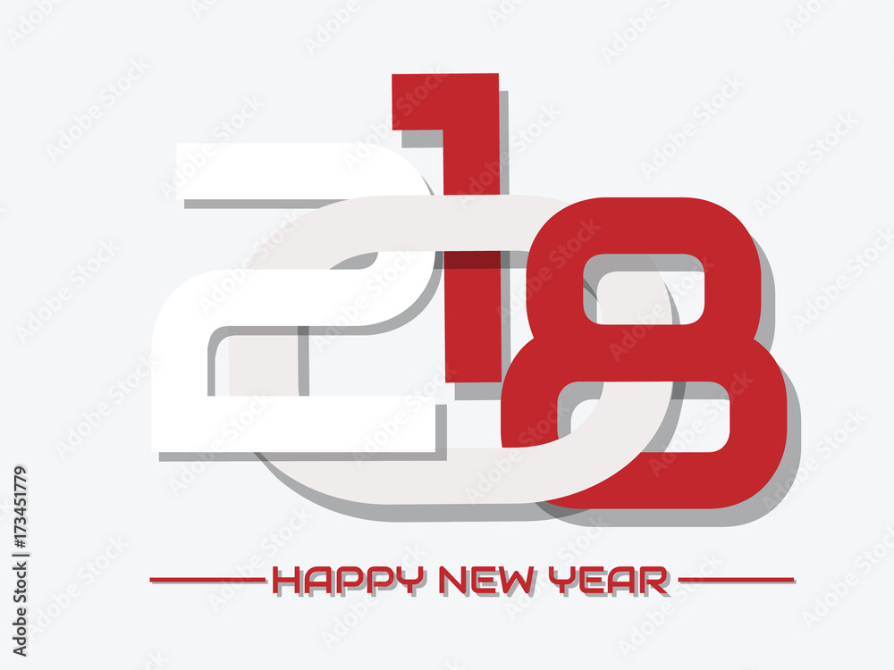 2018 Happy new year crisscross white 2018 Happy new year crisscross white
