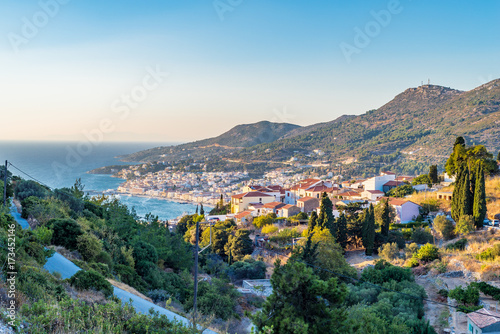 Εκτύπωση καμβά View on Samos Island, Greece