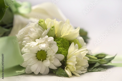 The bride's bouquet isolated on white background.