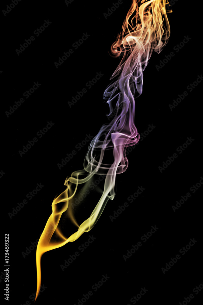 Colored abstract smoke isolated on black background Colored abstract smoke isolated on black background