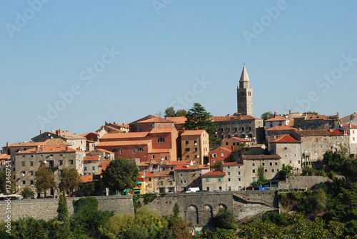 Stadtpanorama von Labin, Kroatien 