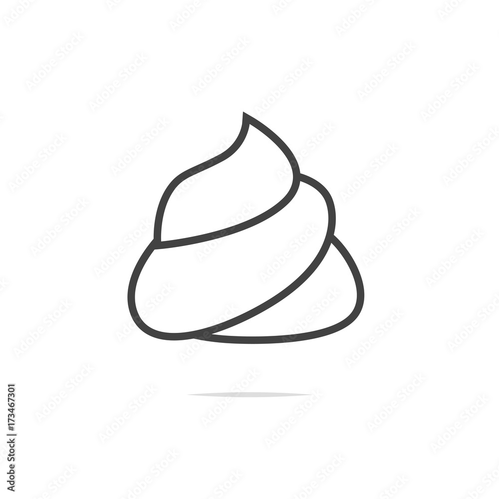 Poop line icon vector Poop line icon vector