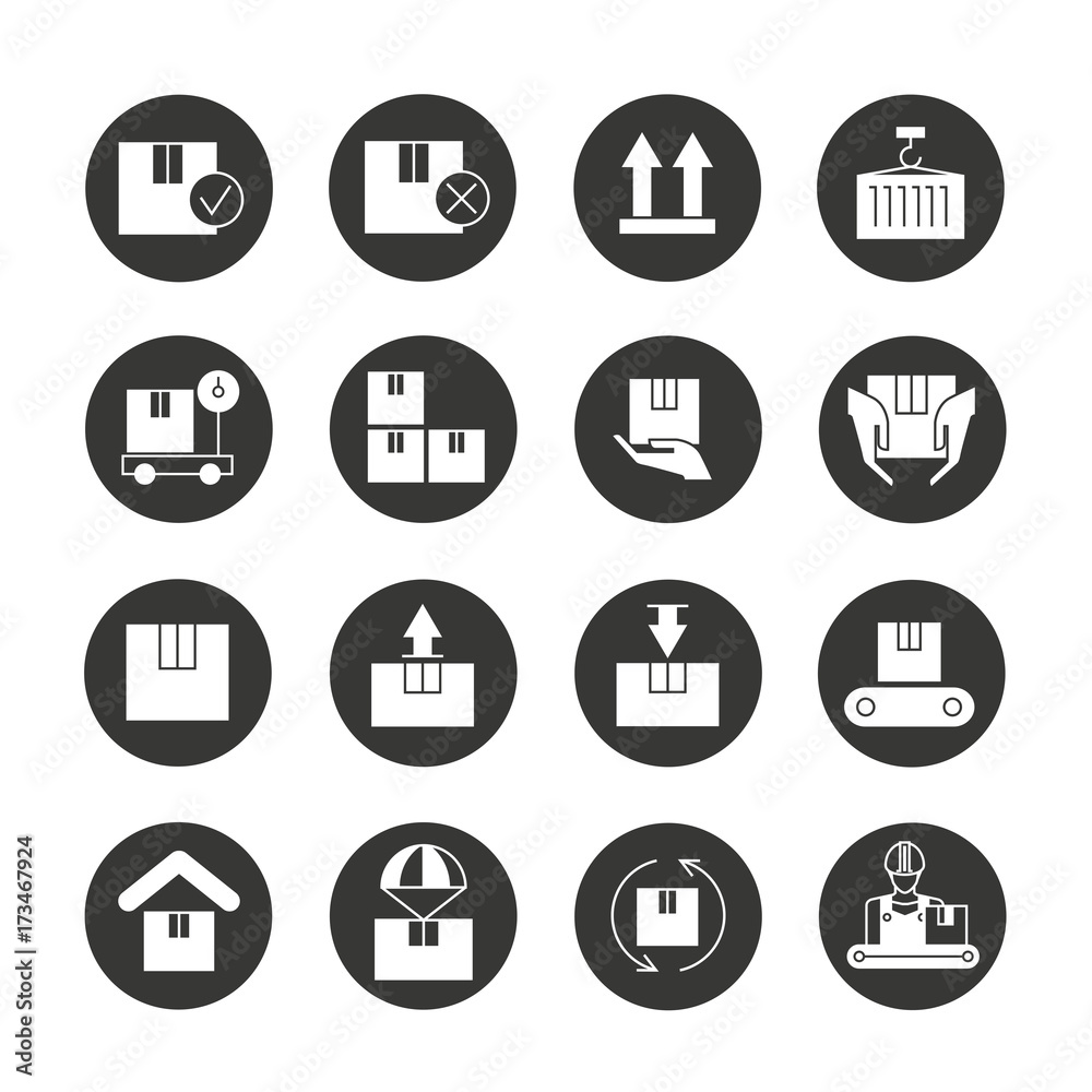 shipping icons, box icons shipping icons, box icons