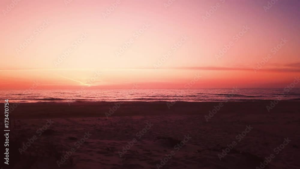 Aerial view of beach and sand dunes at sunset in Murtosa, Aveiro - Portugal. Aerial view. Aerial view of beach and sand dunes at sunset in Murtosa, Aveiro - Portugal. Aerial view.
