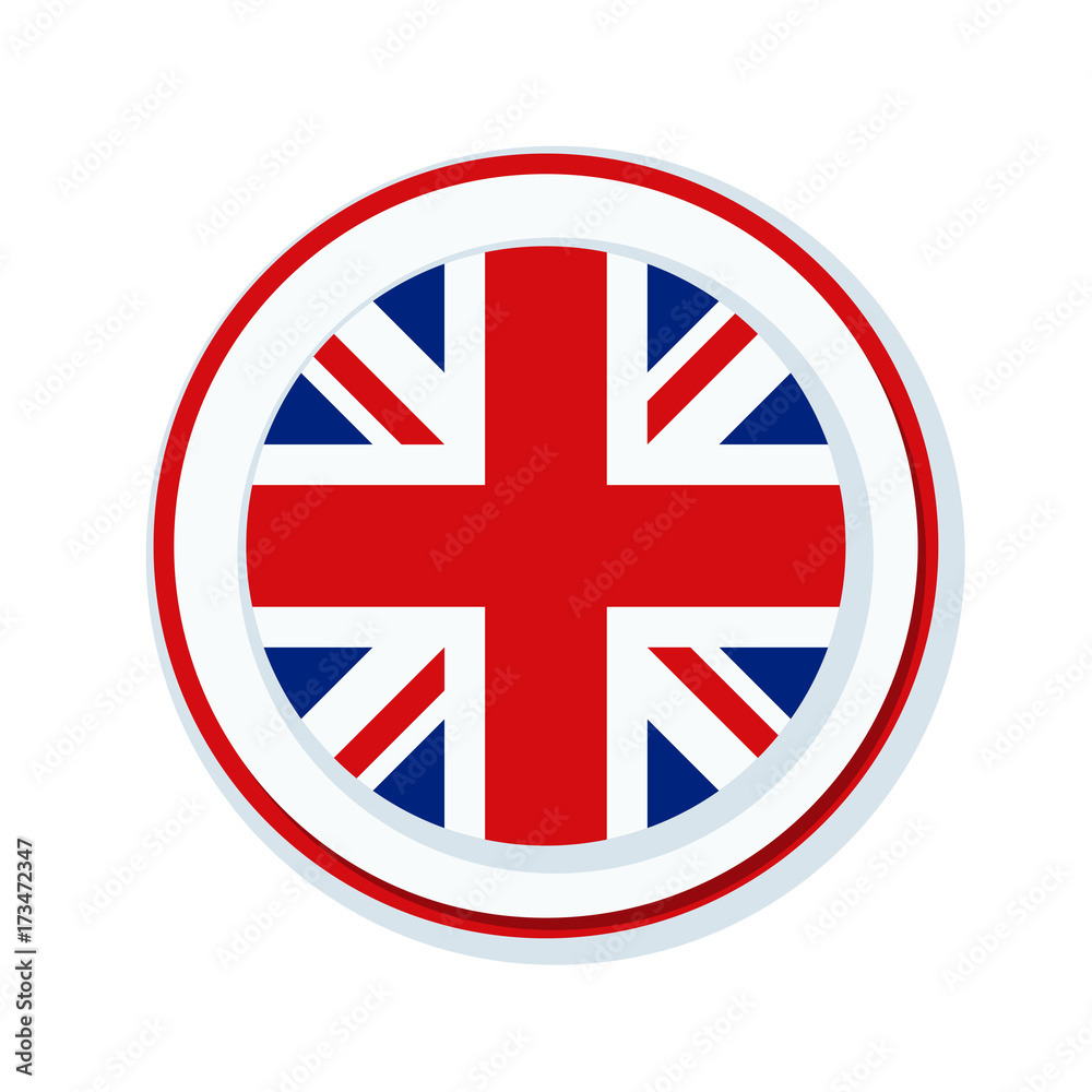 UK of Great Britain button label illustration UK of Great Britain button label illustration