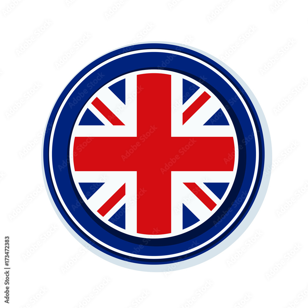 UK of Great Britain button label illustration UK of Great Britain button label illustration