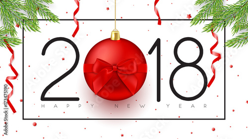 Happy New Year greeting banner