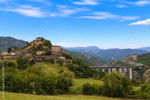 Summer landscape of montain Tuscany ( Tosana), Italy