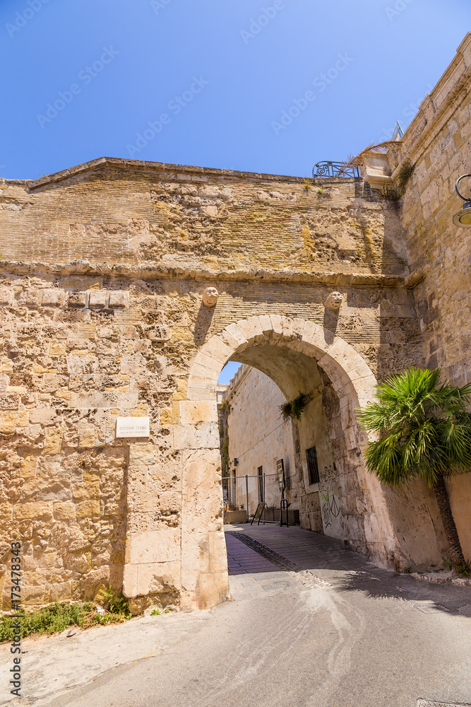 Cagliari, Sardinia, Italy. Gate of the fortress