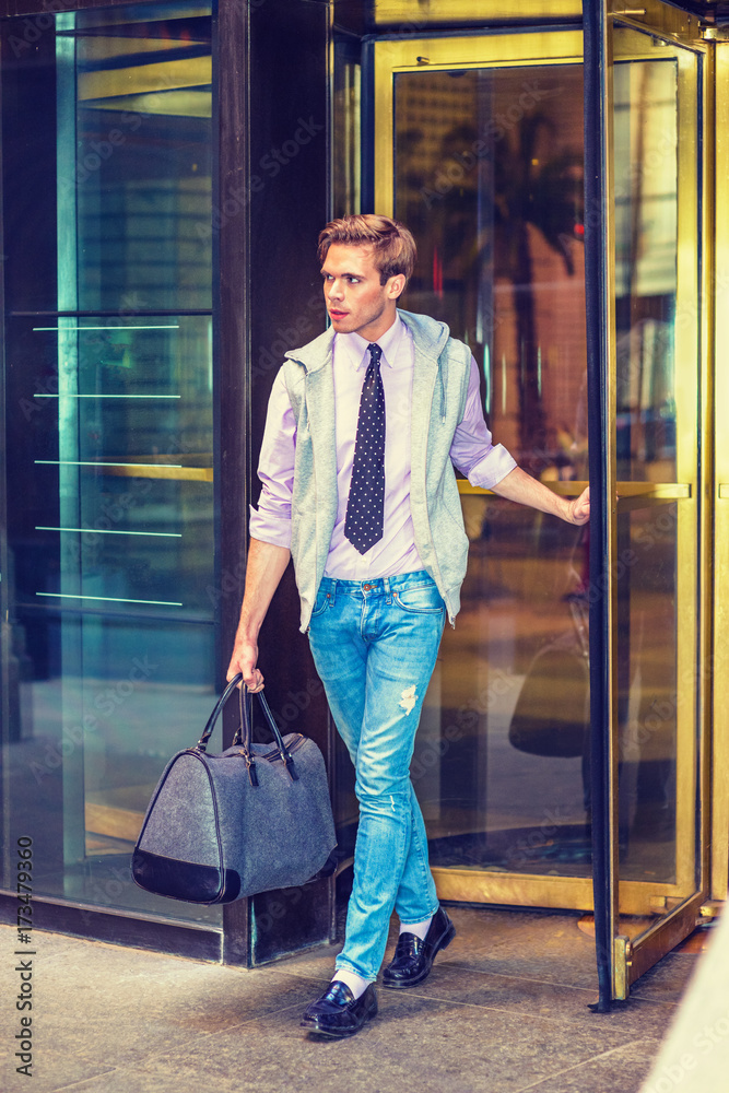 Man Traveling in New York. Man Traveling in New York.