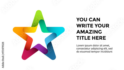 Vector circle arrows star infographic, cycle diagram, geometric graph, presentation chart. Business concept with options, parts, steps, processes. 16x9 slide template.