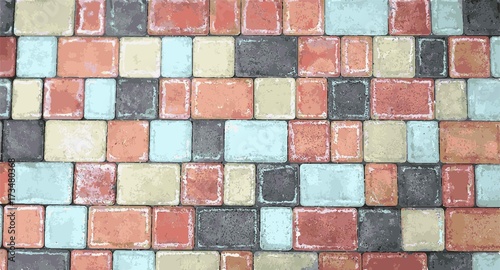 Colored tile texture. Vector illustration.